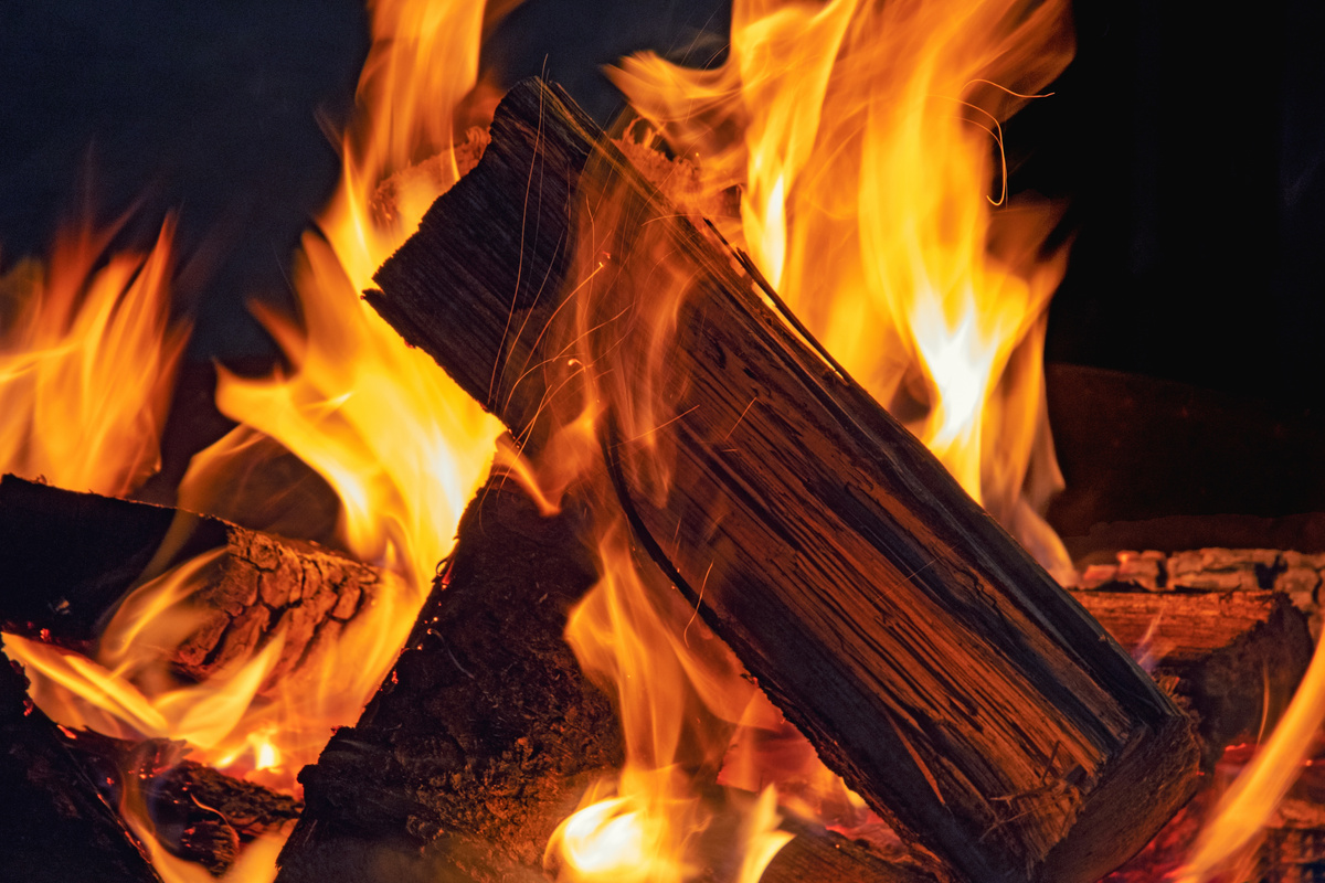 Fire in the Fireplace